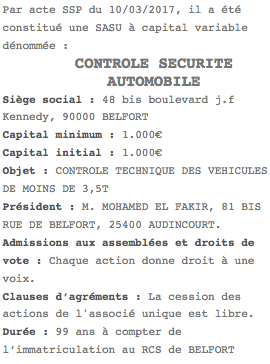 controle securite automobile